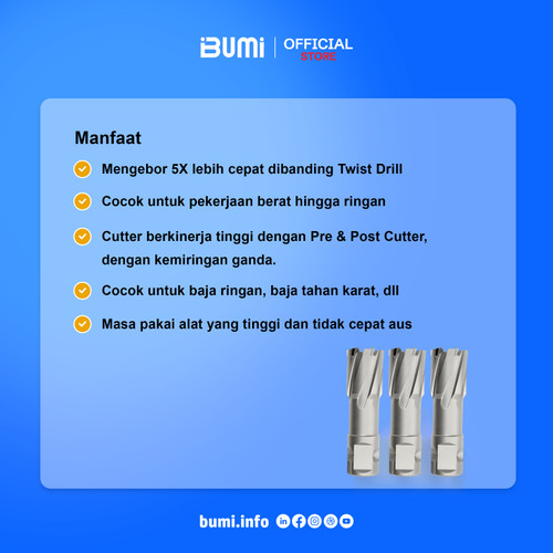 Mata Bor Magnet Alfra TCT Depth 35mm O 14mm - 35mm