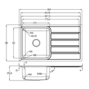 Kitchen Sink Stainless Steel Wasser Sylvia 1B1D 86