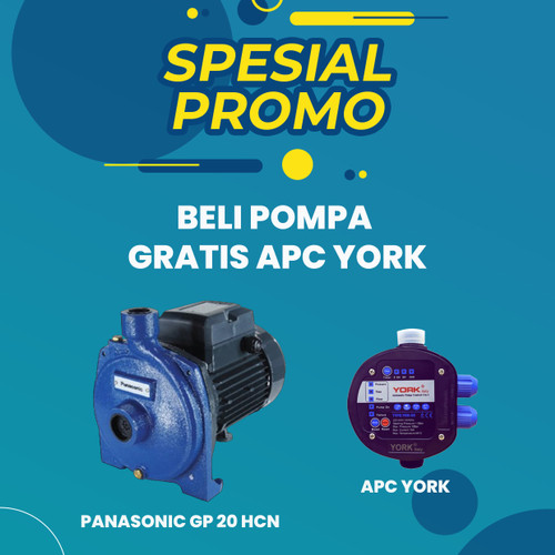 POMPA SENTRIFUGAL OTOMATIS PANASONIC GP 20 HCN + APC YORK YRK 05