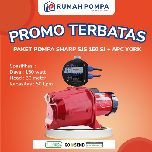 Pompa Semi Jet Otomatis | APC Yrk 05 + SHARP SPS 150 SJ