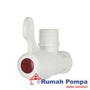 Stop Kran Plastik Shower/Closet LESSO 1/2" Keran Model Putar