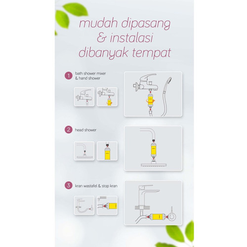 Vitamin C Shower Filter (Lemon) waterplus+ VCF-111-LM