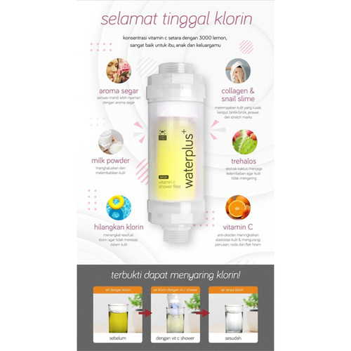 Vitamin C Shower Filter (Lemon) waterplus+ VCF-111-LM