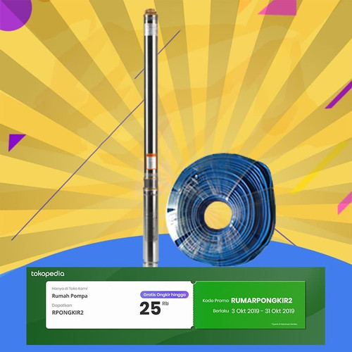 PAKET APC + SUBMERSIBLE YORK 3SYK2.5-11P 0.5HP Plus Kabel