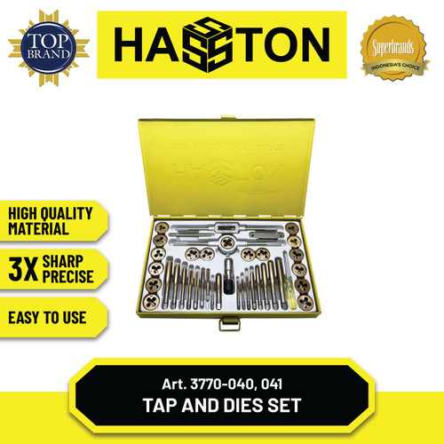 Hasston Snei Tap Set 40pcs / Alat Snei Tap Ulir (3770-041)