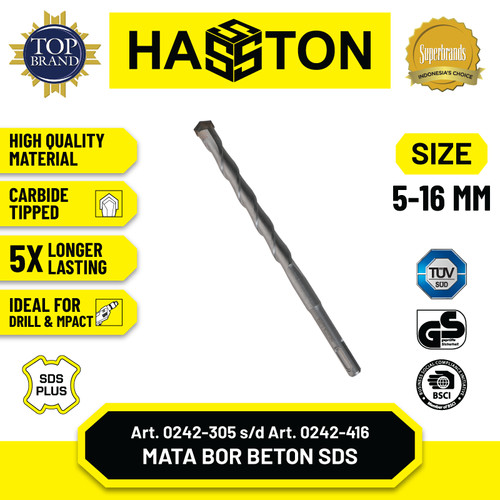 Hasston Mata Bor SDS / Bor Tembok / Drill Bits (0242)