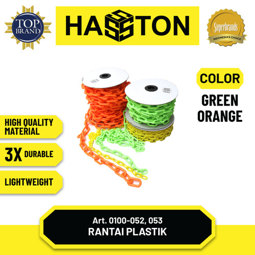 Hasston Rantai Plastik Orange 10mm / Plastic Chain (0100-053)