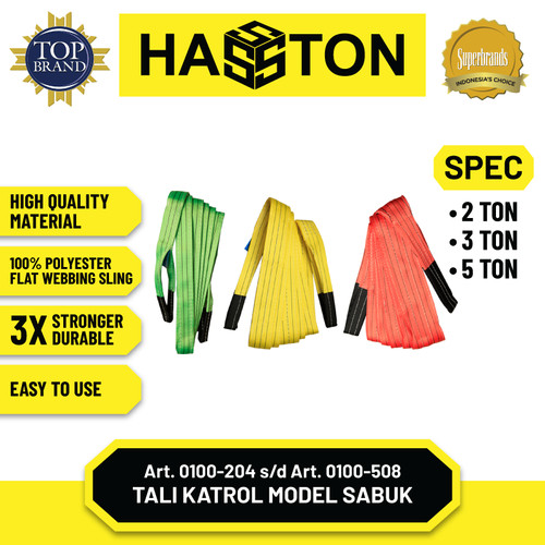 Hasston Tali Katrol Model Sabuk 3” x 6 m x 3 Ton (0100-306)