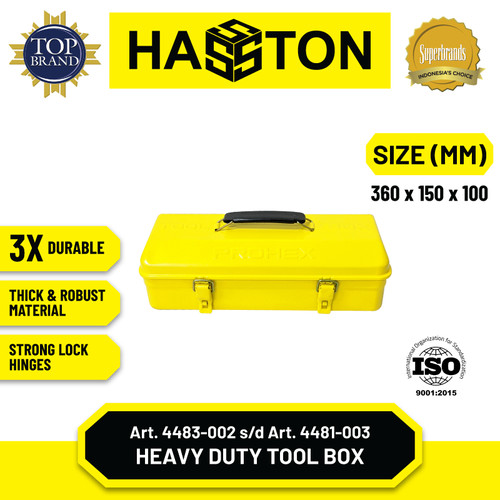 Hasston Tool Box / Kotak Perkakas Kaleng / Tool Box Besi (4483-002)