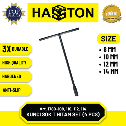 Kunci Sok T set Hasston - Paket Kunci Sok T 8 10 12 14 - Sok T Set