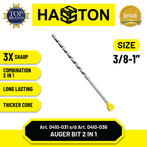 Hasston Mata Bor Kayu Panjang 2 Fungsi 1/2” x 500 mm (0410-032)