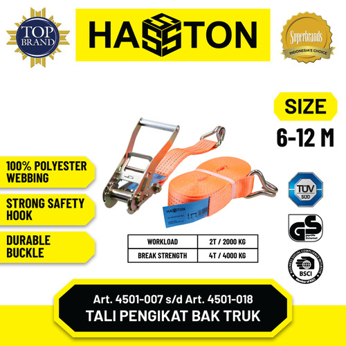 Hasston Tali Tarik / Ratchet Tie Down Strap/ trackbelt/ kotrek (4501)