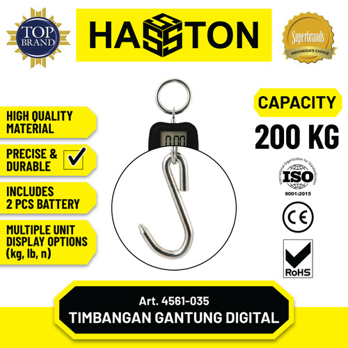 Hasston Timbangan Gantung Digital 200kg / Hanging Digital Scale (4561-035)