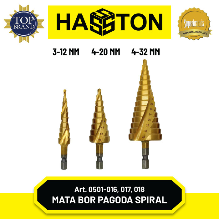 Hasston Mata Bor Pagoda Spiral Multi / Hss Titanium Coated (0501)