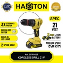 Hasston Mesin Bor Set Tanpa Kabel / Cordless Impact Drill (3075-025)