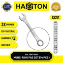 Hasston Kunci Ring Pas Chrome Mdl.Tulang 14 pcs (8-32mm) (1647-004)