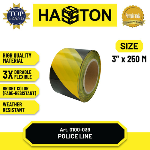 Hasston Garis Polisi 3" x 250m / Police Line (0100-039)