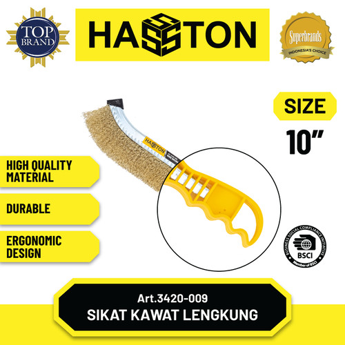 Hasston Sikat Baja Model Golok 10'' / Steel Wire Brush (3420-009)