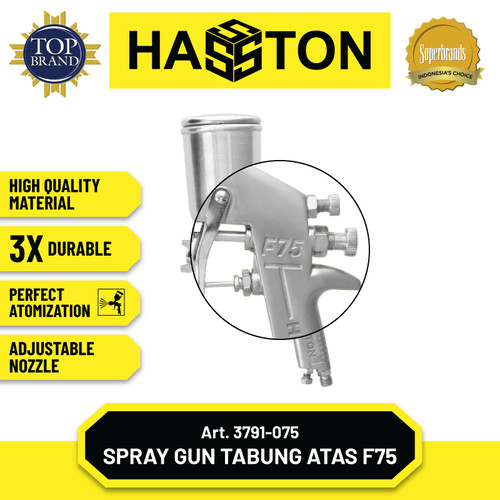 Hasston Spray Gun Tabung Atas F-75A / Alat Semprot Cat (3791-075)