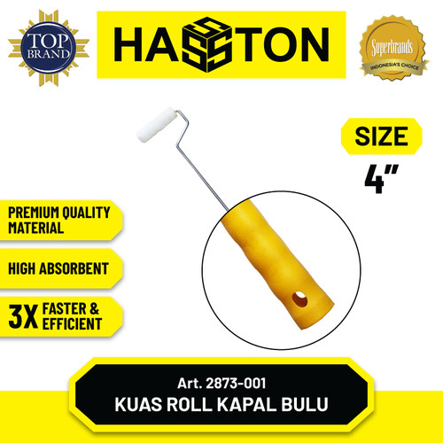 Hasston Kuas Rol Kapal Gagang Panjang 4" / Kuas Cat Tembok (2873-001)