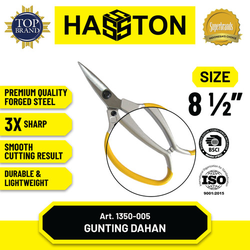 Hasston Gunting Dahan 8 1/2" / Gunting Bunga (1350-005)