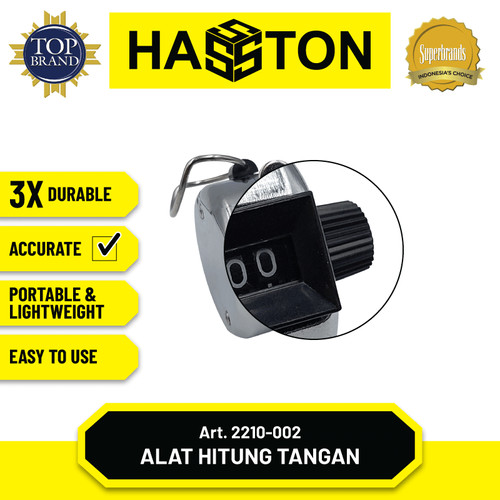 Hasston Alat Hitung Tangan 4 Digit / Hand Tally Counter (2210-002)