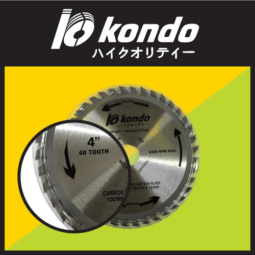 KONDO Mata Gergaji Mesin 4" x 40T / Mata Circular Saw (1260-047)