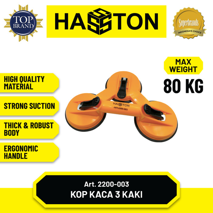 Hasston Kop Kaca Body Besi 3 Kaki / Glass Suction (2200-008)