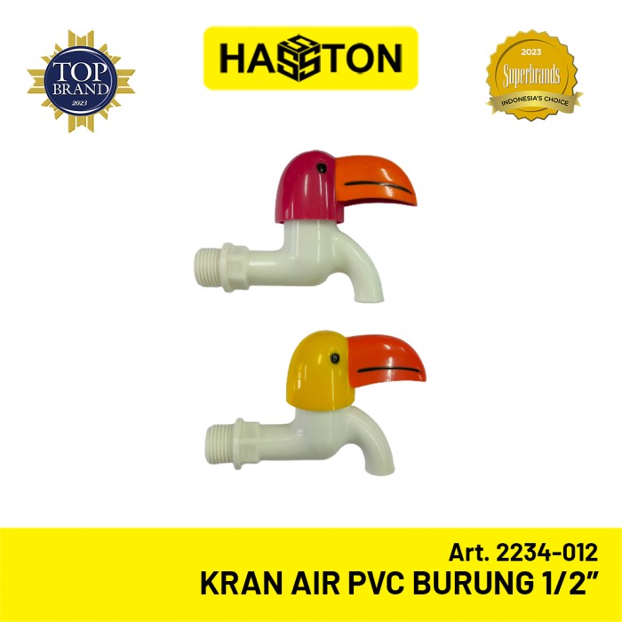 Hasston Kran Air PVC Kepala Ikan Mnfs 1/2'' / Keran Plastik (2234-014)