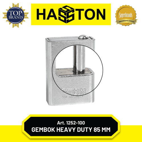 Hasston Gembok Chrome 80mm / G.Balok / Padlock Heavy Duty (1252-100)