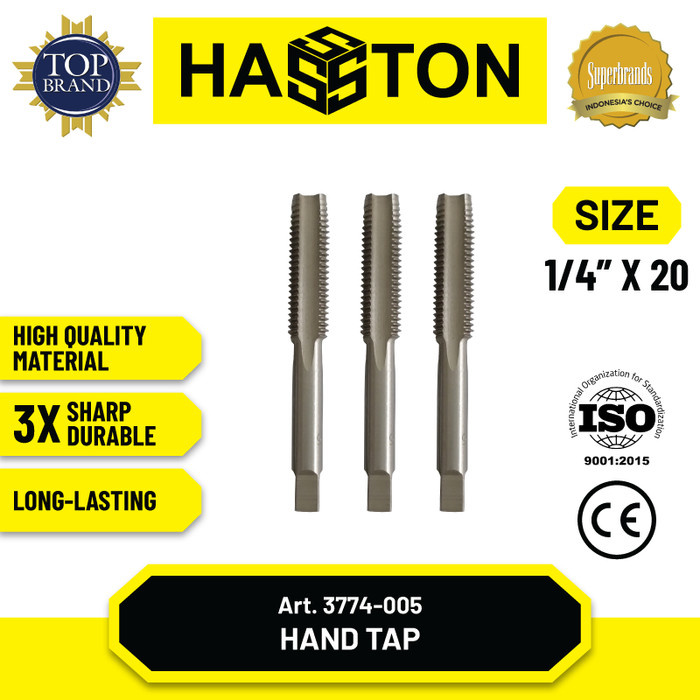 Hasston Hand Tap / Tap Ulir / Senai Tap 3 pcs (3774)