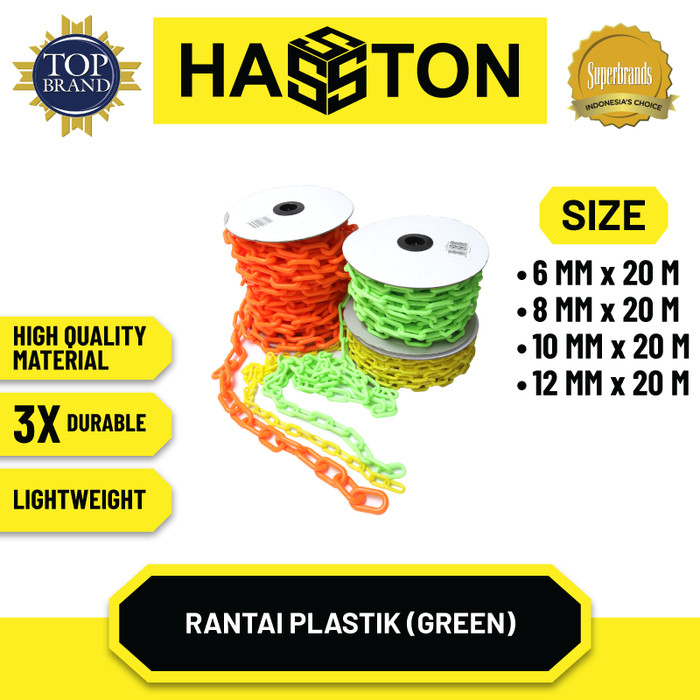 Hasston Rantai Plastik Orange 10mm / Plastic Chain (0100-053)