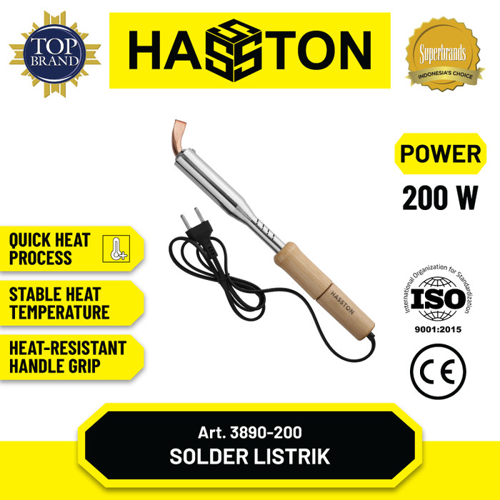 Hasston Solder Listrik Handle Kayu / Soldering Iron (3890)