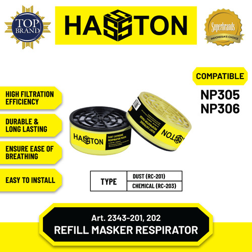 Hasston Obat Masker Hidung Debu / Refill Masker Debu (2343-201)