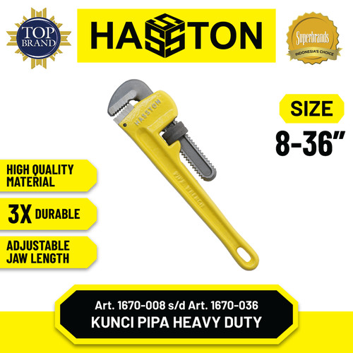 Hasston Kunci Pipa Besi Heavy Duty 8" / pipe wrench (1670-008)
