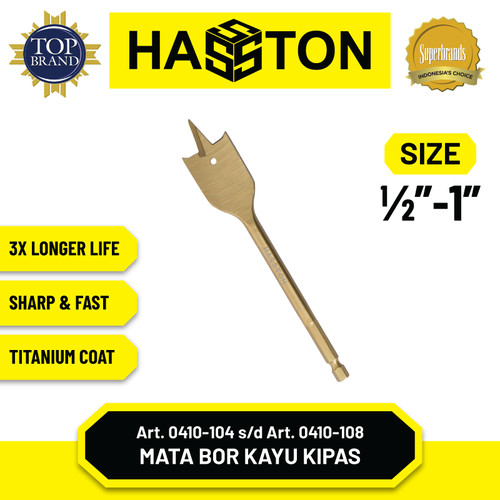 Hasston Mata Bor Kayu Kipas Titanium 3/4" (0410-106)