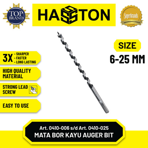 Hasston Mata Bor Kayu Auger Bit 8mm / Wood Drill Bit (0410-008)