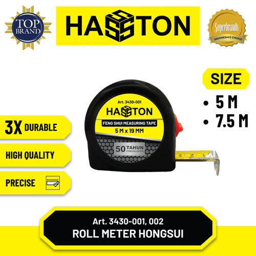 Hasston Rol Meter Houngsui 5mx19mm / Tape Measure (3430-001)