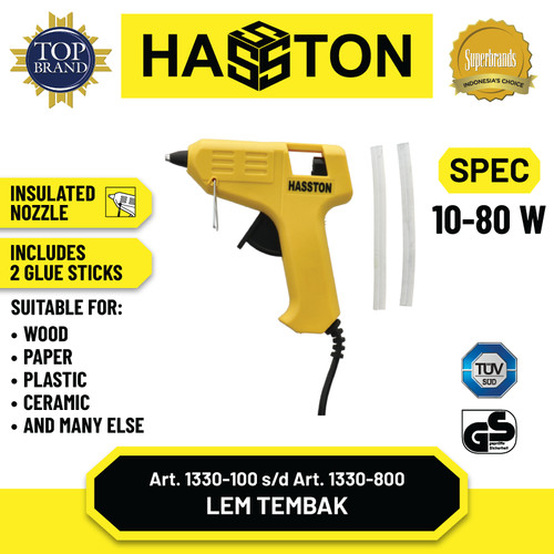 Hasston Alat Lem Tembak Listrik 80W / Hot Melt Glue Gun (1330-800)