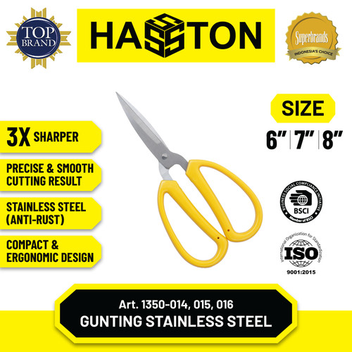 Hasston Gunting Yumace Stainless Steel 7" / Gunting Kodok (1350-015)