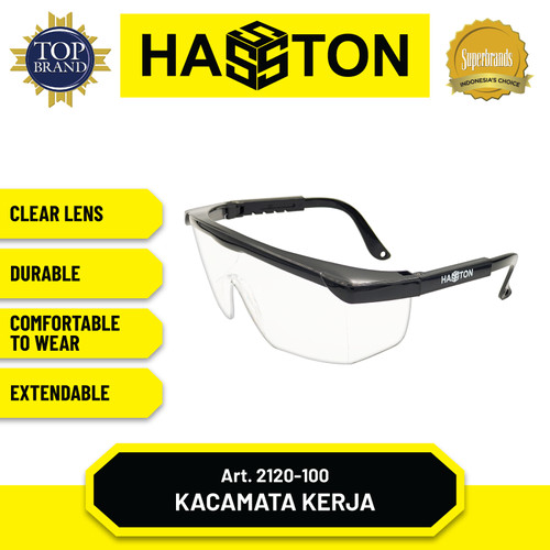 Hasston Kaca Mata Kerja Bening / Safety Glasses (2120-100)