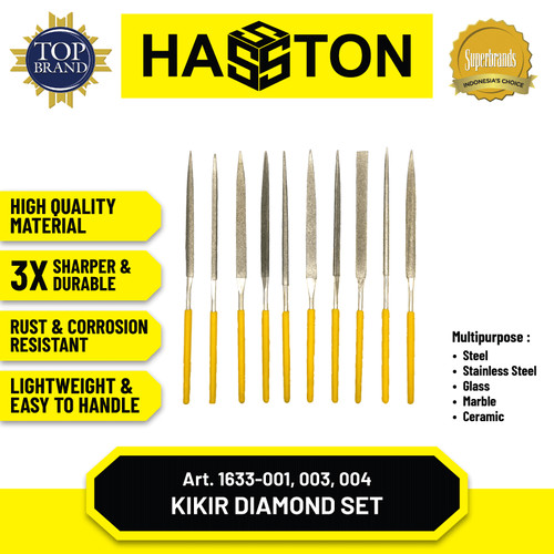 Hasston Kikir Emas Diamond File Set 5 Pcs / Kikir Permata (1633-001)