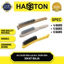 Hasston Sikat Baja Gg Plastik 4 Baris / Steel Wire Brush (3420-007)
