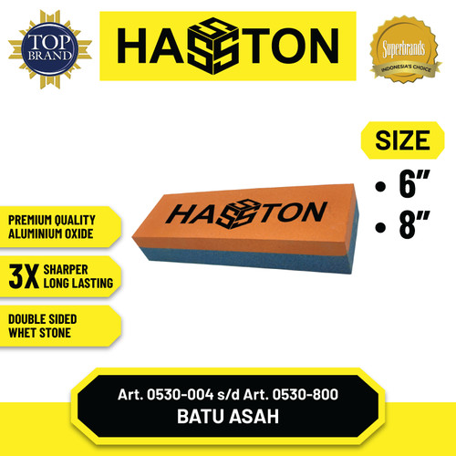 Hasston Batu Asah 6'' / Batu Gosok Orange Aluminium Oxide (0530-600)
