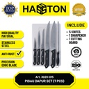 Hasston Pisau Dapur Set + Pengasah / Chef Knife Multifungsi (3020-015)
