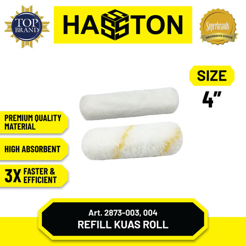 Hasston Refill Bulu Kuas Rol 4" / Cage Frame Paint Rollers (2873-004)