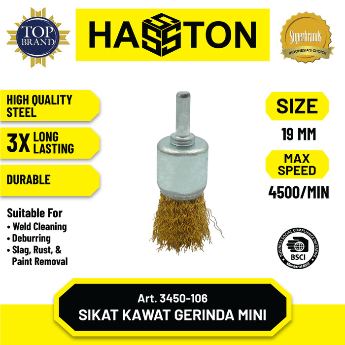 Hasston Sikat Baja Gerinda 24mm / Sikat Kawat (3450-107)