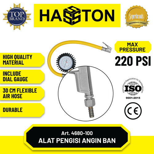 Hasston Alat Ukur Angin Ban Inflator TG-3 / Tire Gauge (4680-100)