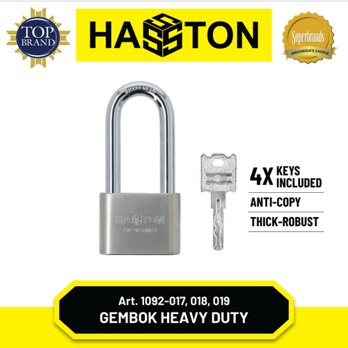 Hasston Gembok Satin Leher Panjang 40mm / Safety Padlock (1092-017)