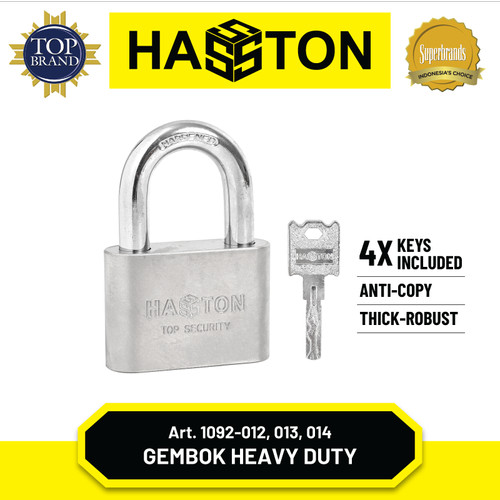 Hasston Gembok Safety Leher Pendek Satin / Heavy Duty Padlock (1092)